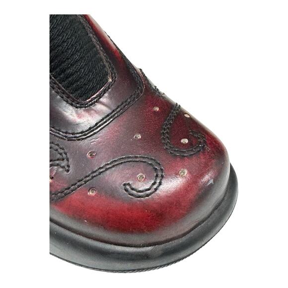 Vintage Women's Dansko EU 37 US 6.5 Golden Gate Retro Y2K Red Leather Clogs - Picture 10 of 13